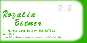 rozalia bitner business card